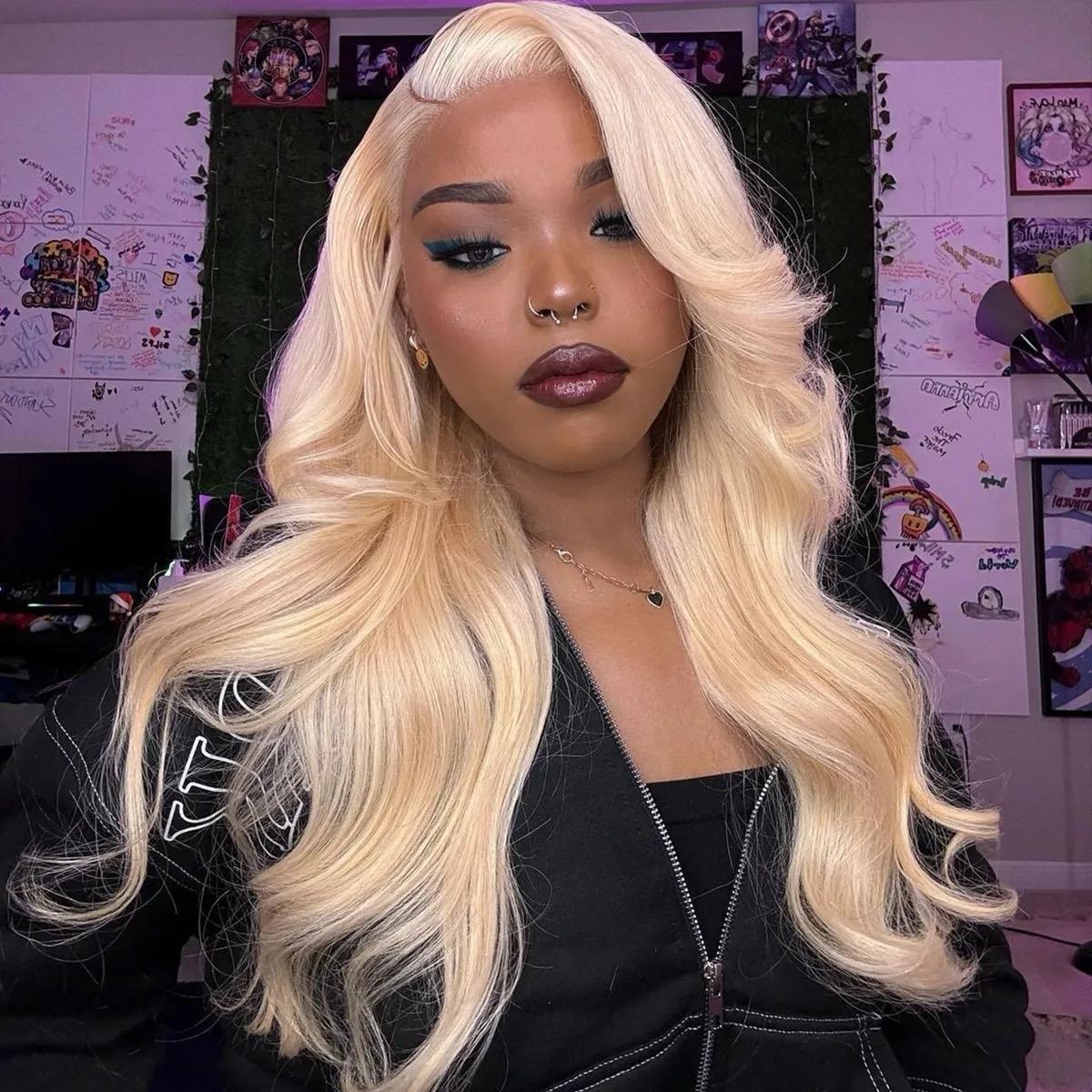 Glueless Blonde 613 Wig (6 x 5) - Body Wave & Straight