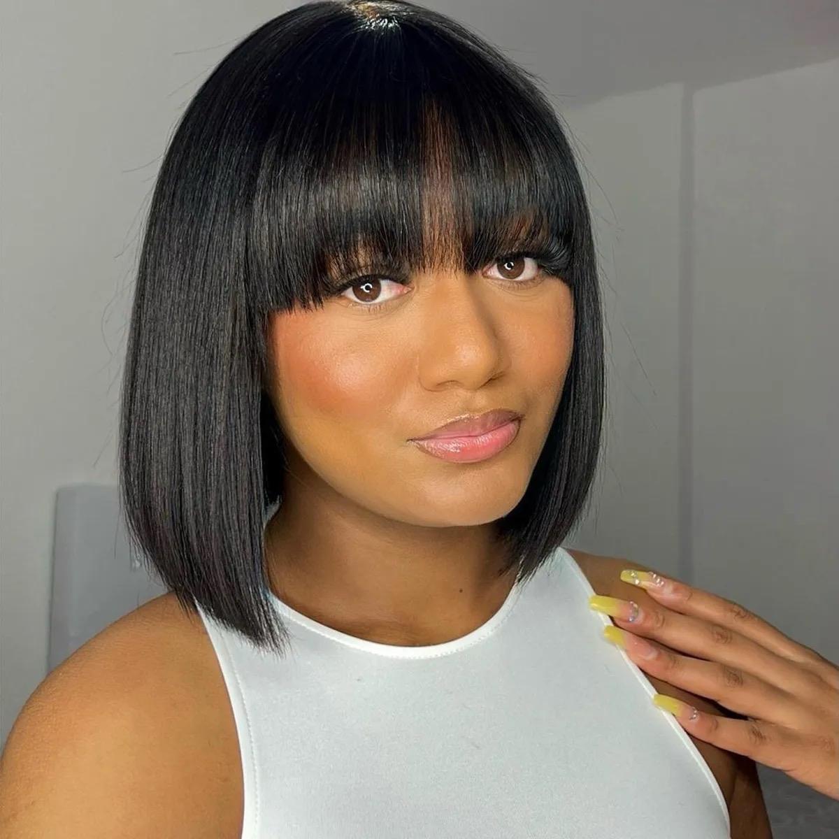 Bob Fringe Wig With Bangs