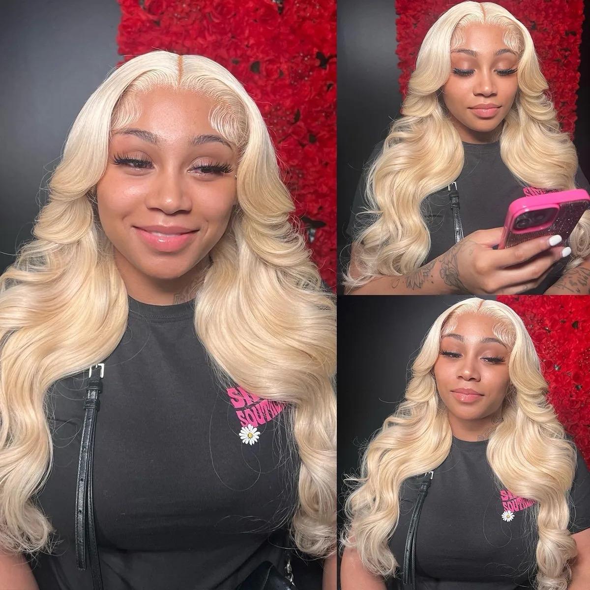 Glueless Blonde 613 Wig (6 x 5) - Body Wave & Straight