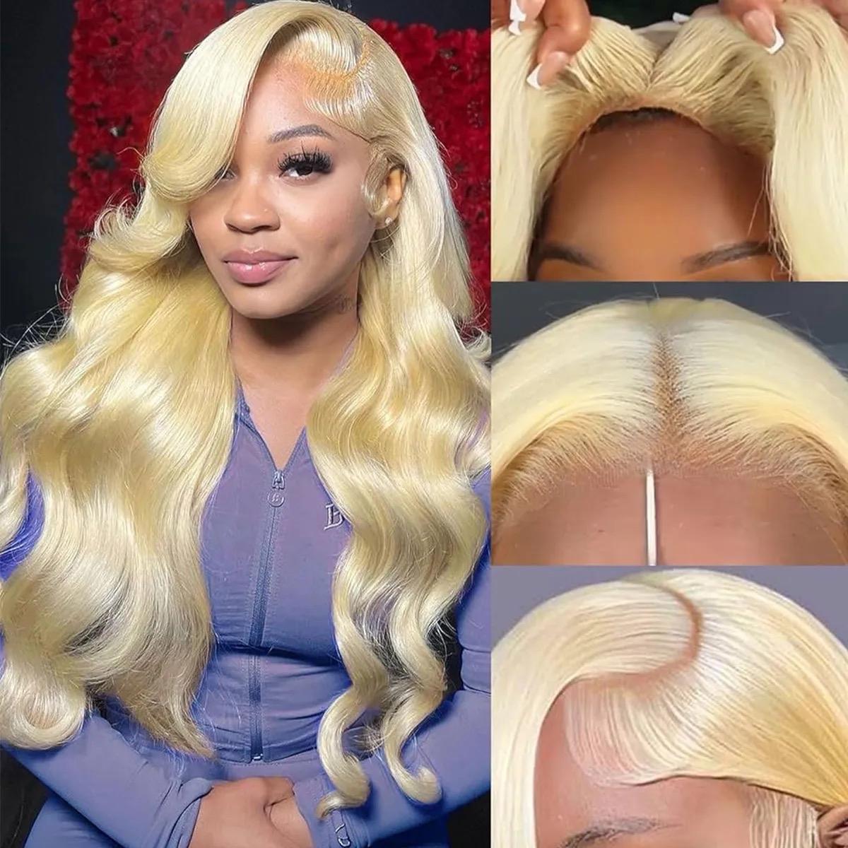 Glueless Blonde 613 Wig (6 x 5) - Body Wave & Straight