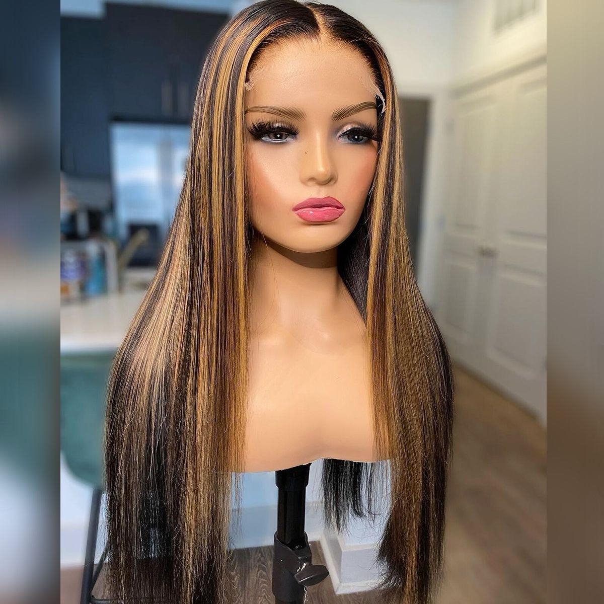 Brown Highlight Frontal Wig (13 x 4)