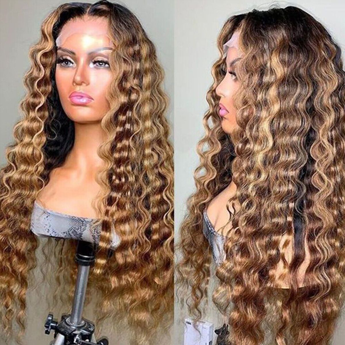 Ombre Highlight Honey Blonde Loose Deep Wave (13 x 6)