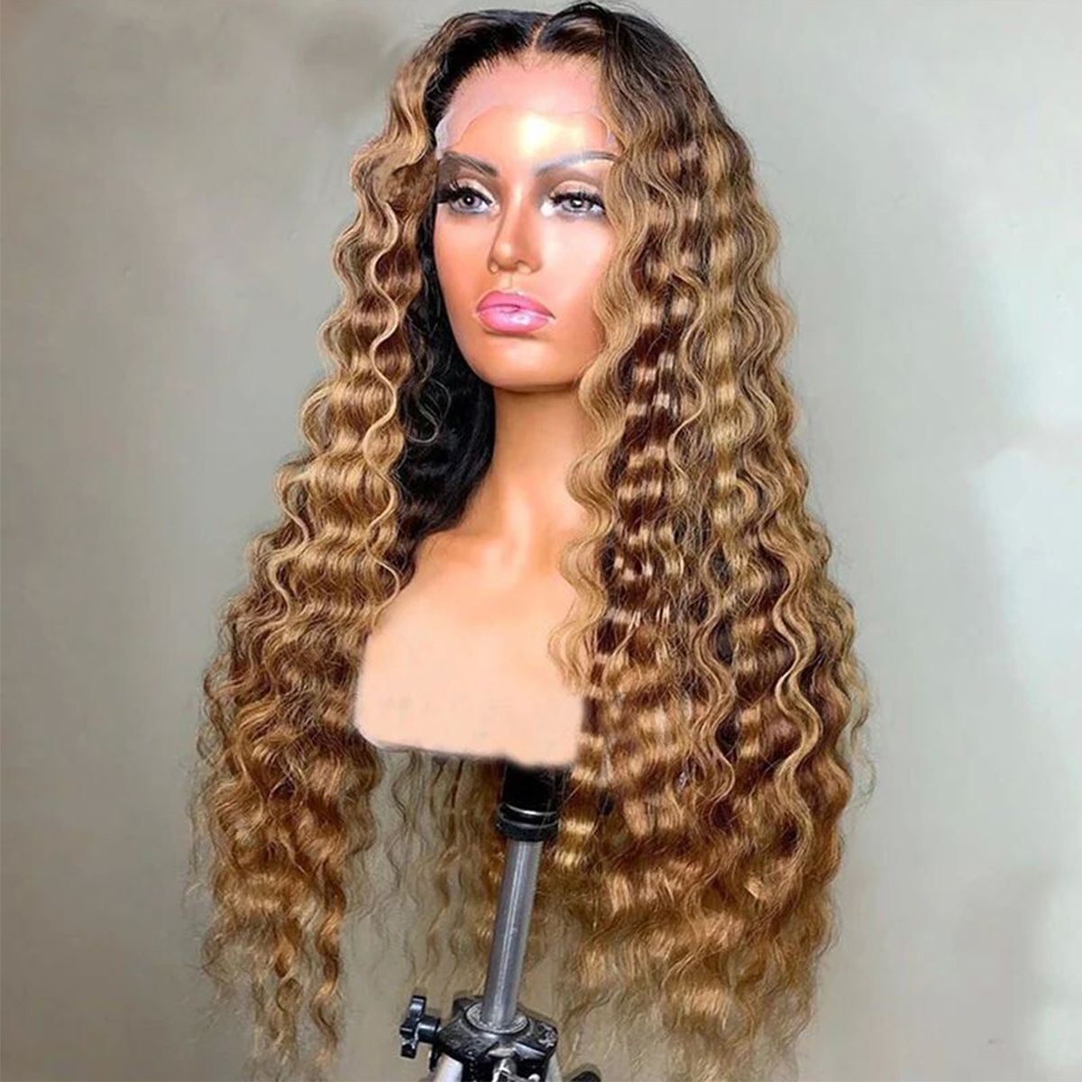 Ombre Highlight Honey Blonde Loose Deep Wave (13 x 6)