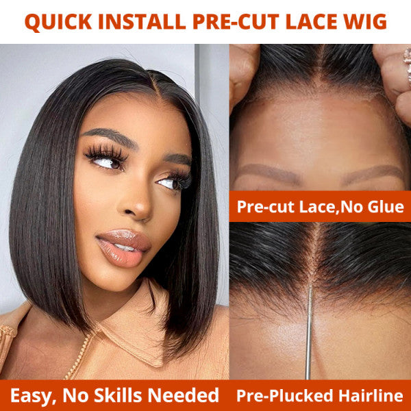 Straight Bob Glueless Wig (7 x 5)