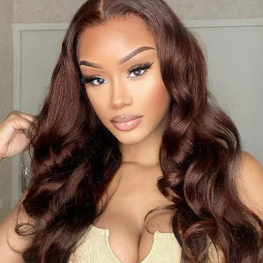 Dark Brown Straight Closure Wig (5 x 5)