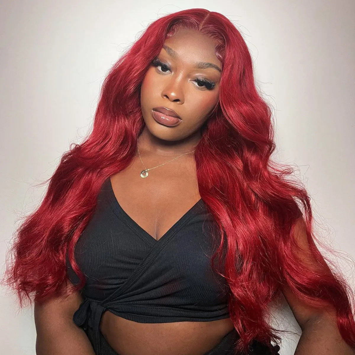 Glueless Red Wig (6 x 5) - Body Wave & Straight