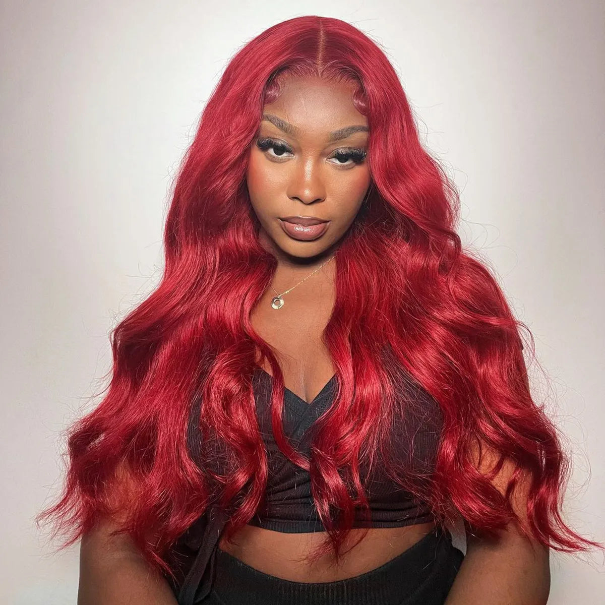 Glueless Red Wig (6 x 5) - Body Wave & Straight