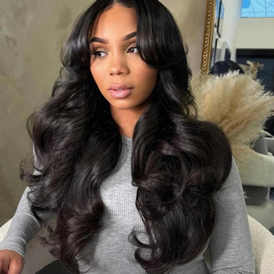 Curtain Bang Glueless Body Wave Wig (6 x 5)