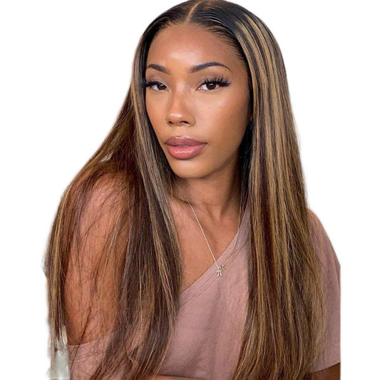 Brown Highlight Frontal Wig (13 x 4)