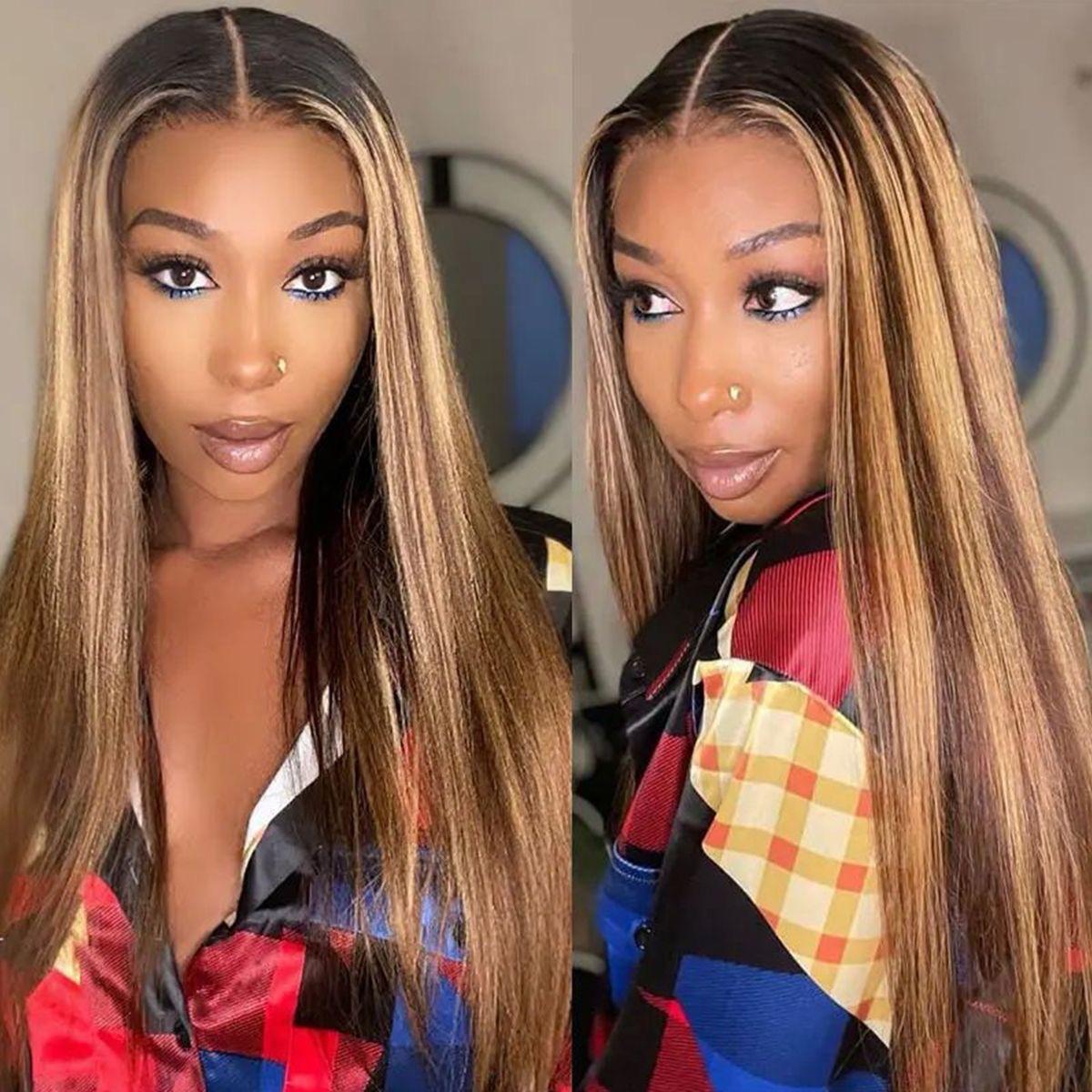 Brown Highlight Frontal Wig (13 x 4)